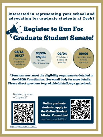 Graduate Student Senate Elections 2024 Graduate Student Senate Elections 2024