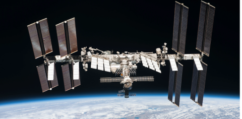 The International Space Station orbits Earth. NASA/Roscosmos