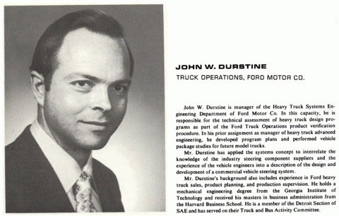 Durstine during his tenure at Ford Motor Company