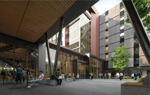 Curran Street Residence Hall Exterior Rendering