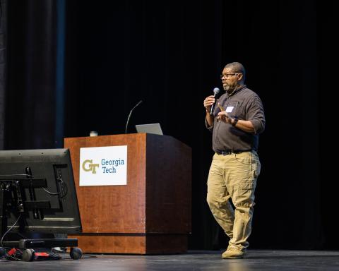 PACE Senior Director Vernard Martin presents